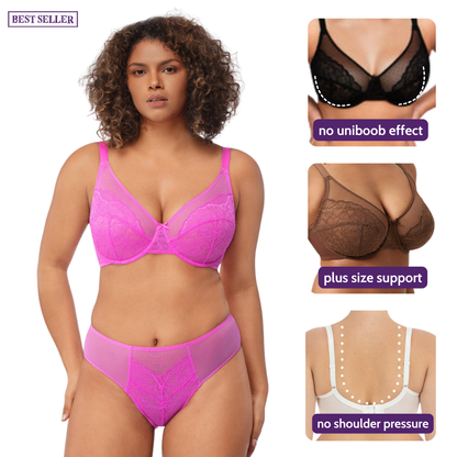 Melviria Laced Minimizer Bra - Full Support